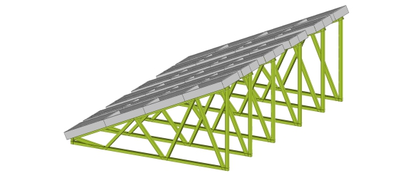 LEHKÁ TENKOSTĚNNÁ OCELOVÁ KONSTRUKCE PRO FOTOVOLTAIKU